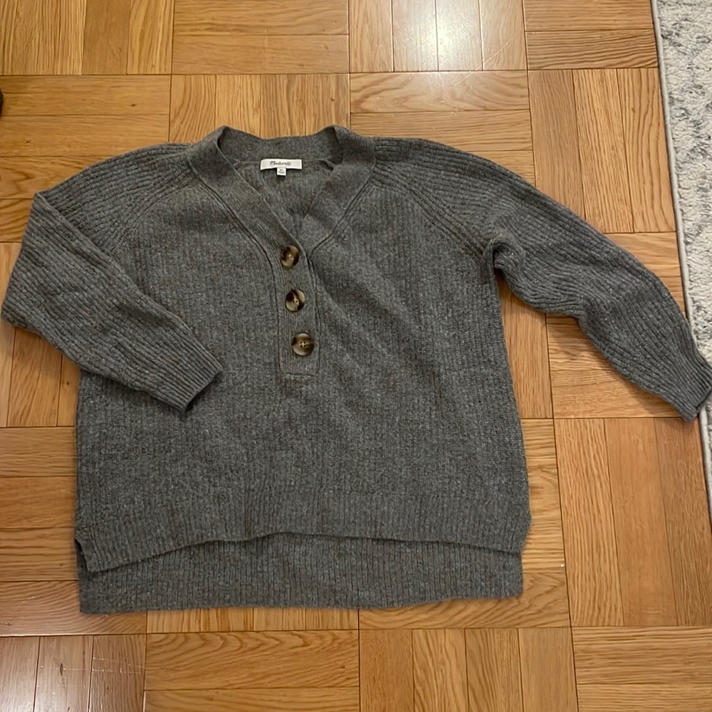 Gray wool sweater